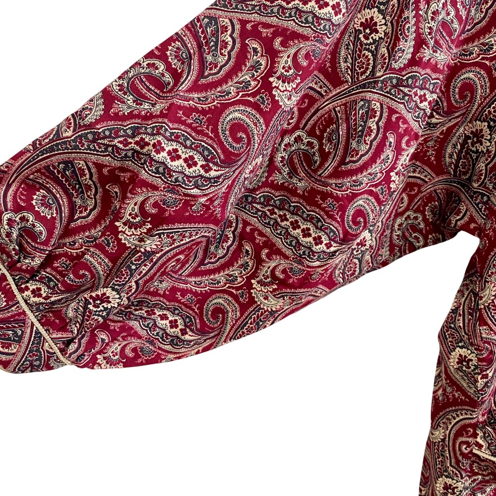 Vintage Pierre Cardin NWT Paisley Zip Maxi Robe Caftan Jordan Marsh Large - Picture 6 of 9